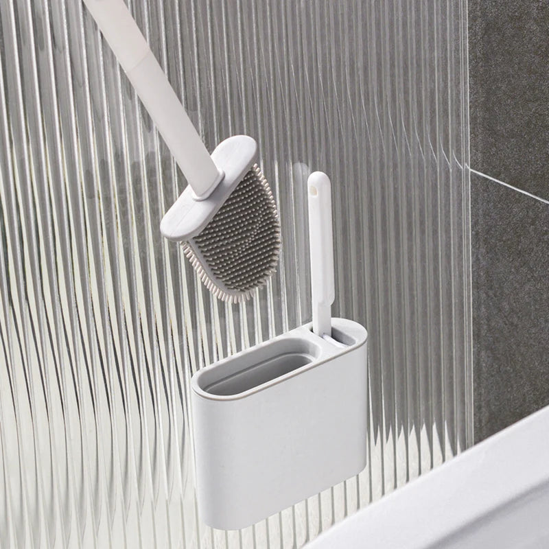 Wall-Mounted Silicone Toilet Brush