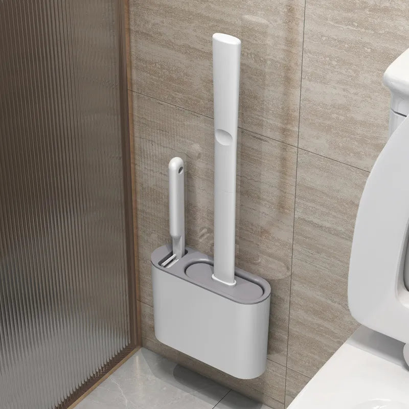 Wall-Mounted Silicone Toilet Brush